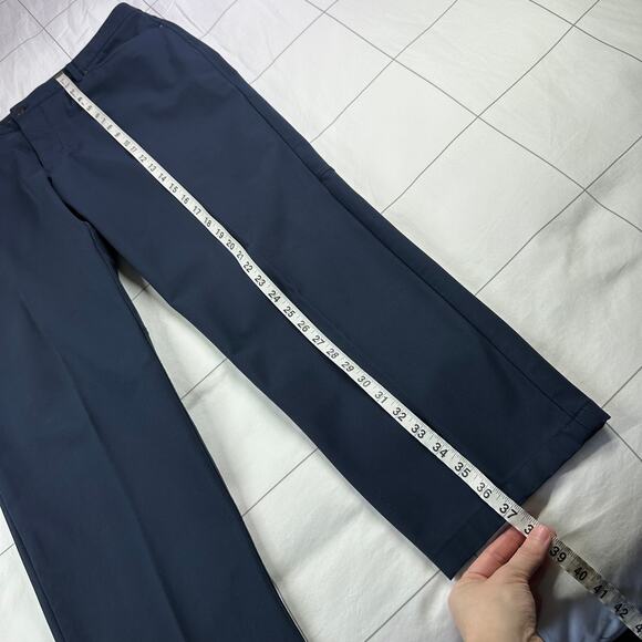 7 Diamonds Pants Mens 38 Navy Blue Performance Chino Slim Fit Stretch Work Golf - Picture 12 of 13